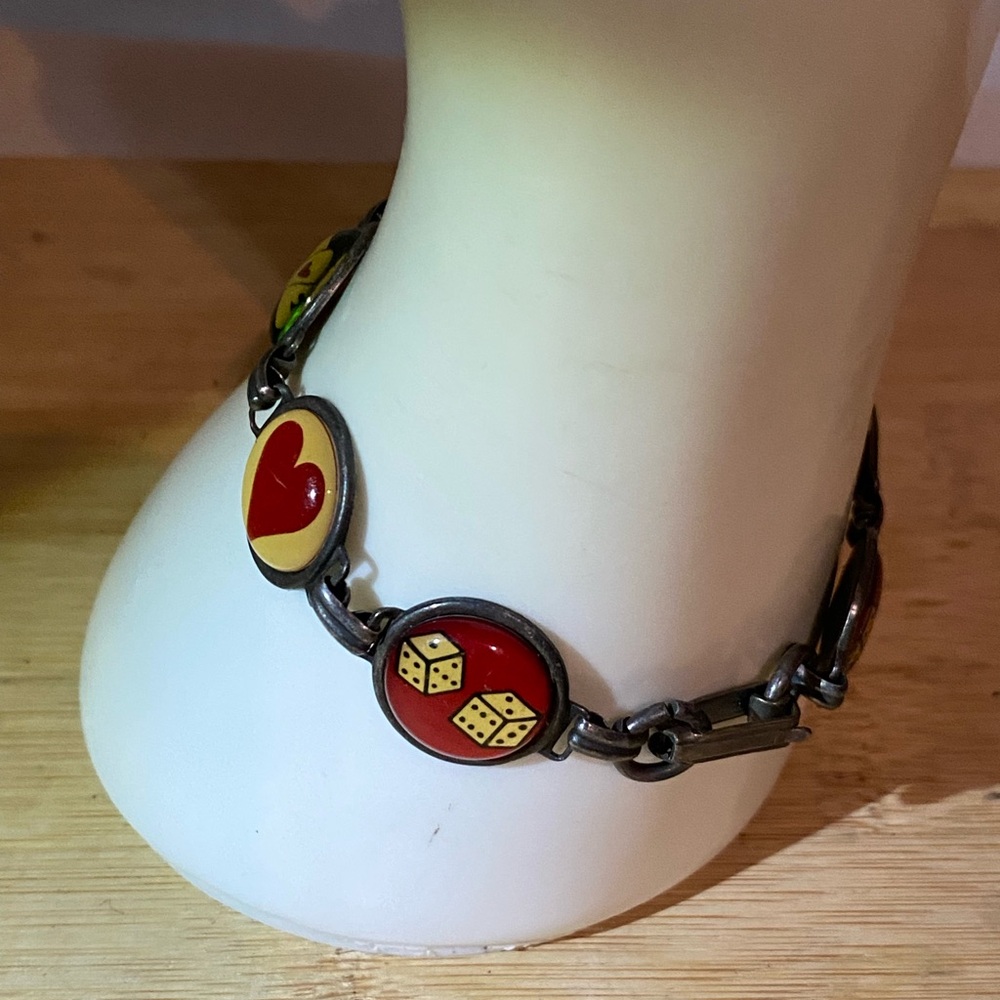 Vintage Poker Themed Bracelet - Picture 2 of 4